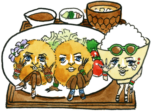 コロッケ定食