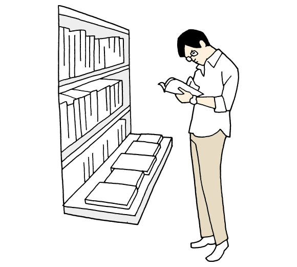 書店に行って本を買う