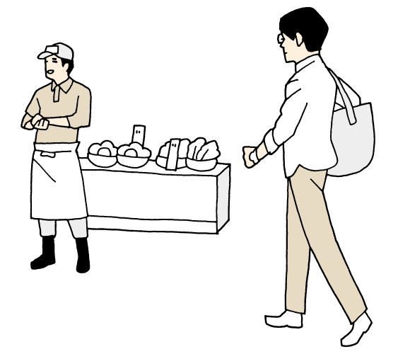 専門店に行って食材を買う