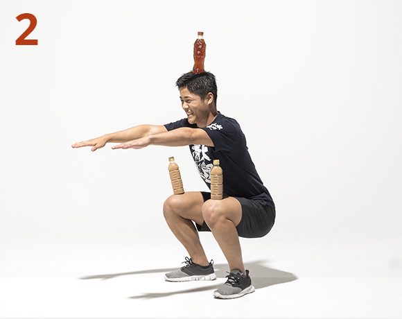 ペットボトル・スクワット2