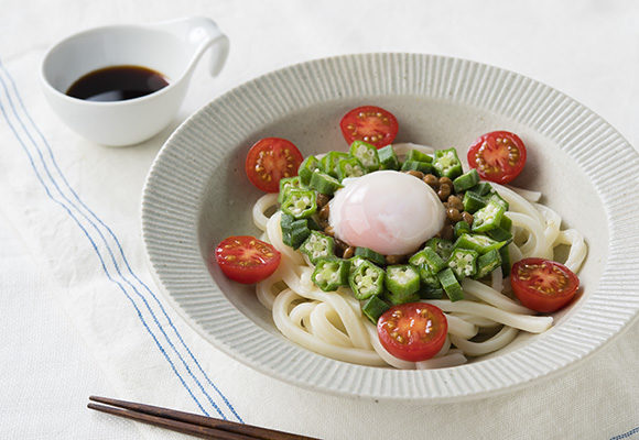 納豆温玉うどん