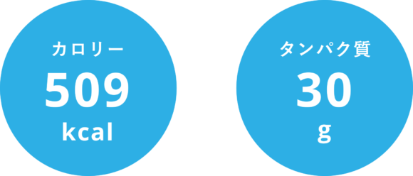 カロリー509kcalタンパク質30g